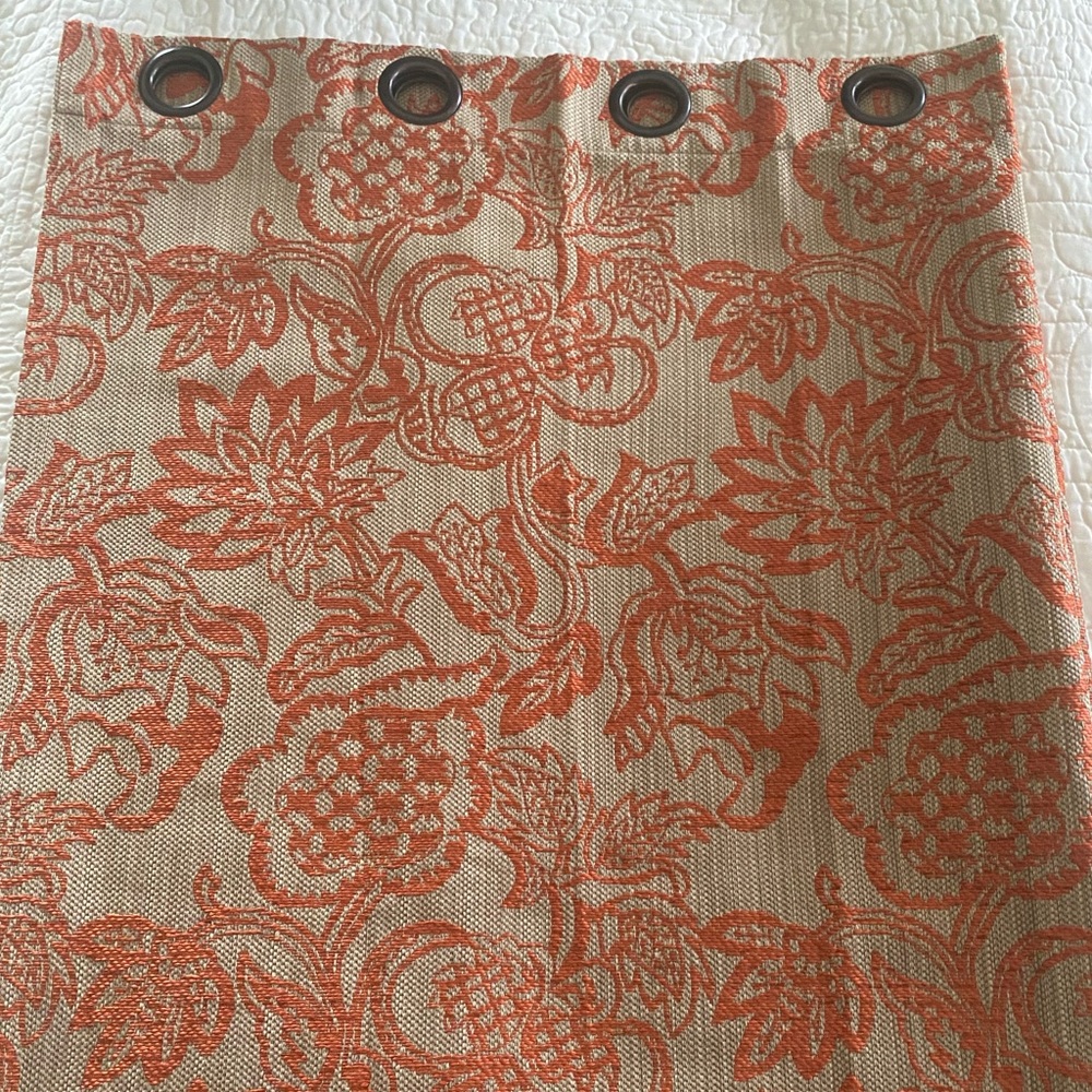 Yacon Floral Curtains - 2 panels, 84” long. 4 panels available!